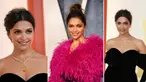 Foto kolase Deepika Padukone saat menghadiri acara Academy Awards ke-95 di Teater Dolby di Los Angeles pada hari Minggu, 12 Maret 2023. Deepika Padukone tahun ini berangkat ke Academy Awards sebagai salah satu presenter. Ia adalah satu-satunya presenter dari India tahun ini di Piala Oscar. (AP Photo/AFP Photo)
