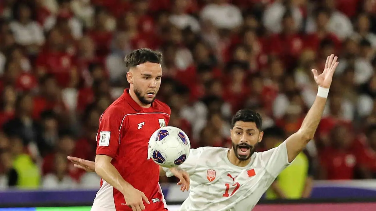Timnas Indonesia Unggul 1-0 atas Bahrain