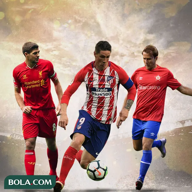 Ilustrasi - Steven Gerrard, Fernando Torres, Gaizka Mendieta