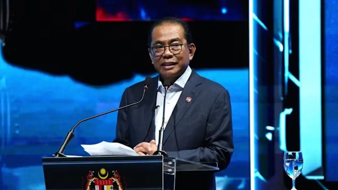 Menteri Pertahanan Malaysia Mohammed Khaled Nordin saat peluncuran Kebijakan Industri Pertahanan Nasional (NDIP) pada 21 Januari 2026.