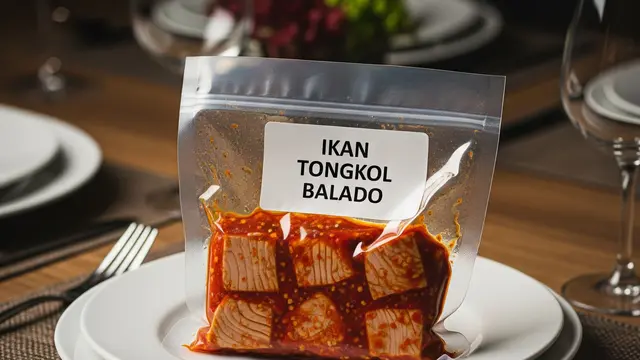 Ikan Tongkol Balado dalam kemasan vakum mini