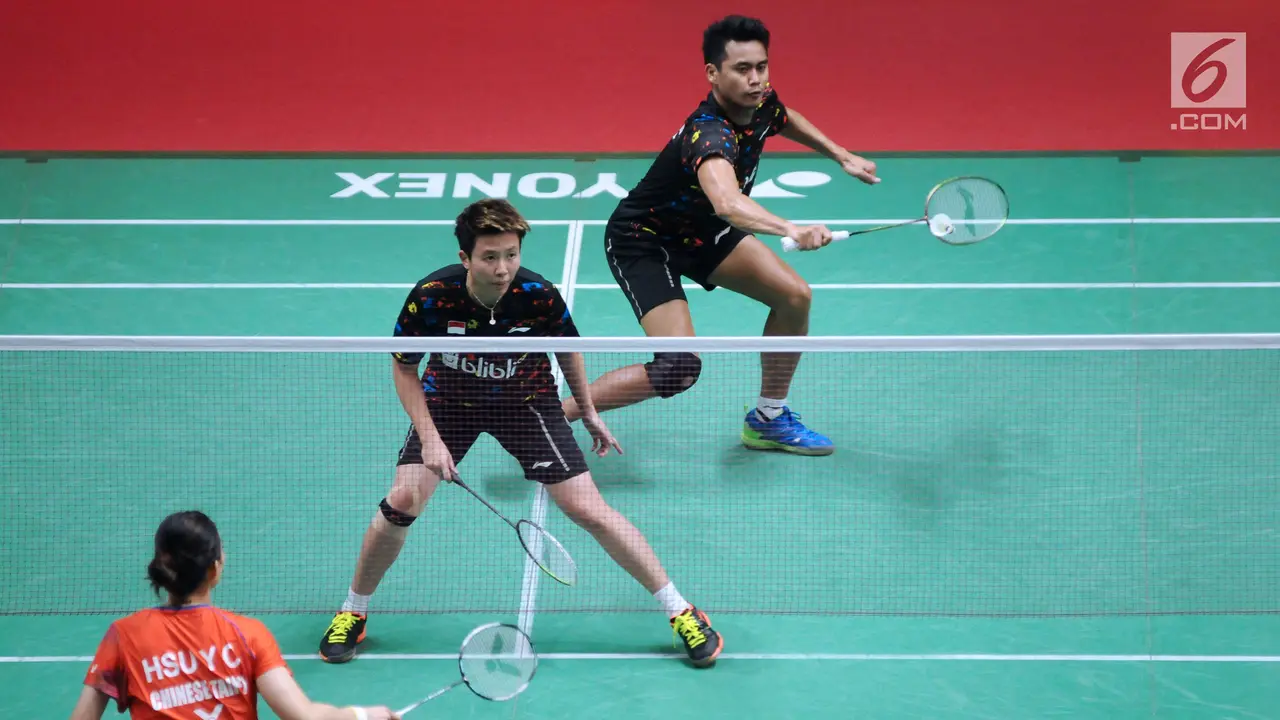 Owi / Butet saat berlaga di Indonesia Masters 2018