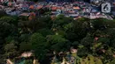 Suasana Taman Eco Park Tebet yang diambil dengan kamera foto (drone) nir- awak, Jakarta, Sabtu (7/1/2023).  Perencanaan DKI Jakarta akan menargetkan kawasan  RTH  menjadi 664,01 kilometer persegi atau setara 30,92%  dengan menetapkan luas RTH minimal 30 persen dari luas seluruh kawasan perkotaan Jabodetabek, Puncak dan Cianjur . (merdeka.com/Imam Buhori)