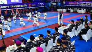 Kejuaraan Nasional Karate KASAL CUP V 2026 menjadi ajang pembinaan prestasi sekaligus penguatan karakter prajurit dan generasi muda. (dok. TNI AL)