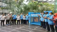 Kegiatan peluncuran kerja sama PT Blue Bird Tbk (BIRD)dan Mountrash, Rabu (28/9/2022). (Foto: Liputan6.com/Elga N)