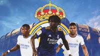 Real Madrid - David Alaba, Eduardo Camavinga, Casemiro (Bola.com/Adreanus Titus)