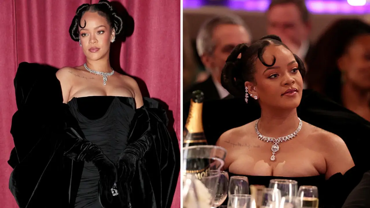Gaya Glamor Rihanna Pakai Perhiasan 18 Karat di Golden Globe 2023