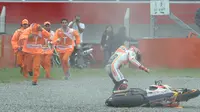 Jatuh di MotoGP Argentina, Marquez Gugup Hadapi Vinales?
