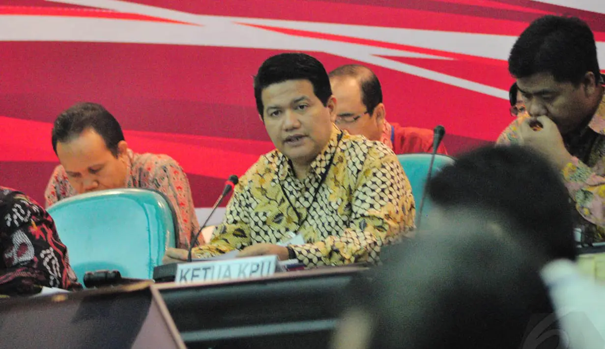 Ketua KPU Husni Kamil Manik (Liputan6.com/Faizal Fanani)