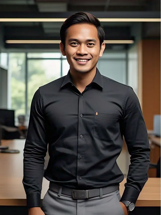 Model Oufit Kerja Lengan Panjang Pria