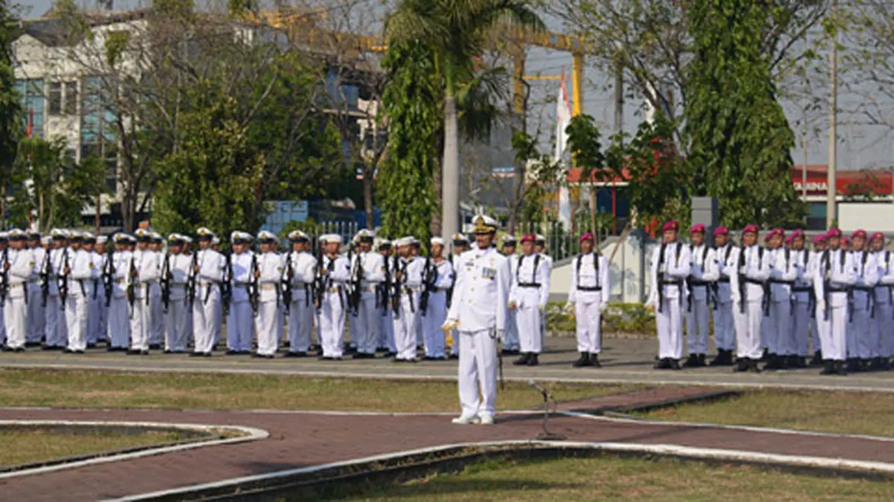 Ribuan Prajurit TNI AL Surabaya Peringati Detik-detik Proklamasi
