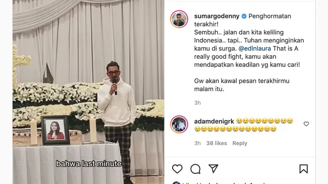 Unggahan Denny Sumargo soal Laura Anna. (Foto: Dok. Instagram @sumargodenny)