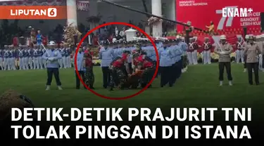 Prajurit Wanita TNI AU Tolak Pingsan saat Upacara 17 Agustus