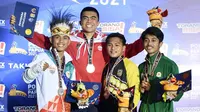 Bek muda Persija, Muhammad Uchida Sudirman, meraih dua medali di PON XX Papua 2021 melalui cabang olahraga Muaythai. (dok. Persija Jaarta)