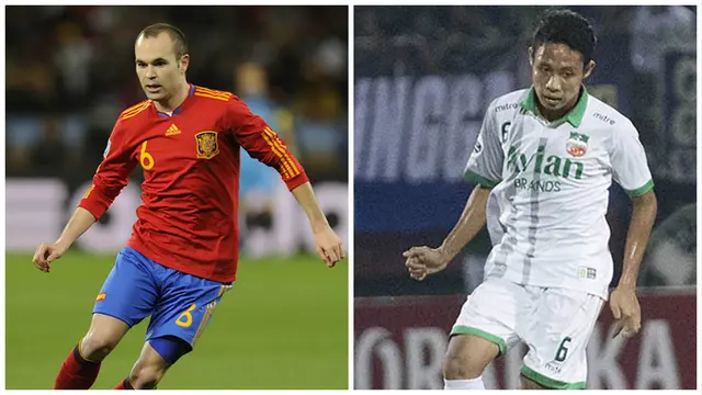 Andres Iniesta - Evan Dimas (AFP - Bola.com)