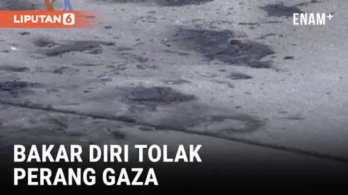 VIDEO: Aksi Bakar Diri Depan Kedubes Israel di AS Tolak Perang di Gaza