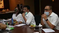 Kepala Badan Pengusahaan (BP) Batam, Muhammad Rudi, saat menjadi pembicara dalam web seminar (webinar) yang diselenggarakan oleh Singapore Business Federation (SBF) serta KADIN Komite Singapura, pada Selasa (7/7/2020) siang.