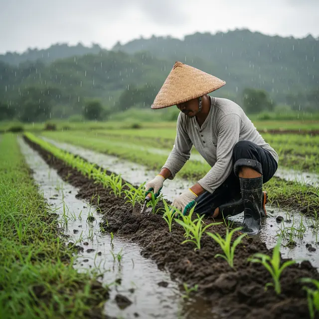 Tips Berkebun di Musim Hujan (AI)
