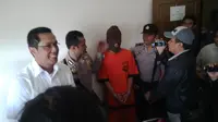 Pembunuh perempuan penjual angkringan ditangkap di Kebumen, Jawa Tengah (Liputan6.com/ Fathi Mahmud)