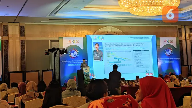 HUT RS Dharmais ke-30 dalam 1st Annual Indonesian Cancer Conference, Jakarta (15/12/2023). Foto: Liputan6.com/Ade Nasihudin.