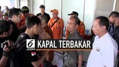 Keluarga korban dari KM Santika Nusantara rute Balikpapan-Surabaya yang terbakar di perairan Masalembu, Kabupaten Sumenep, Madura, Kamis (22/8) malam. Mulai berdatangan ke posko terpadu penanganan korban di Pelabuhan Tanjung Perak, Surabaya.