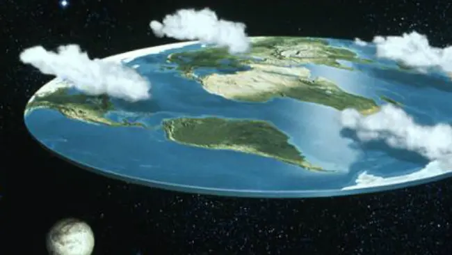 Ilutrasi bumi datar. (Sumber prince.org)