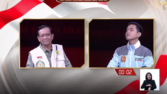 Cawapres RI Mahfud MD dan Gibran Rakabuming Raka saling berdebat sengit masalah inflasi hijau.
