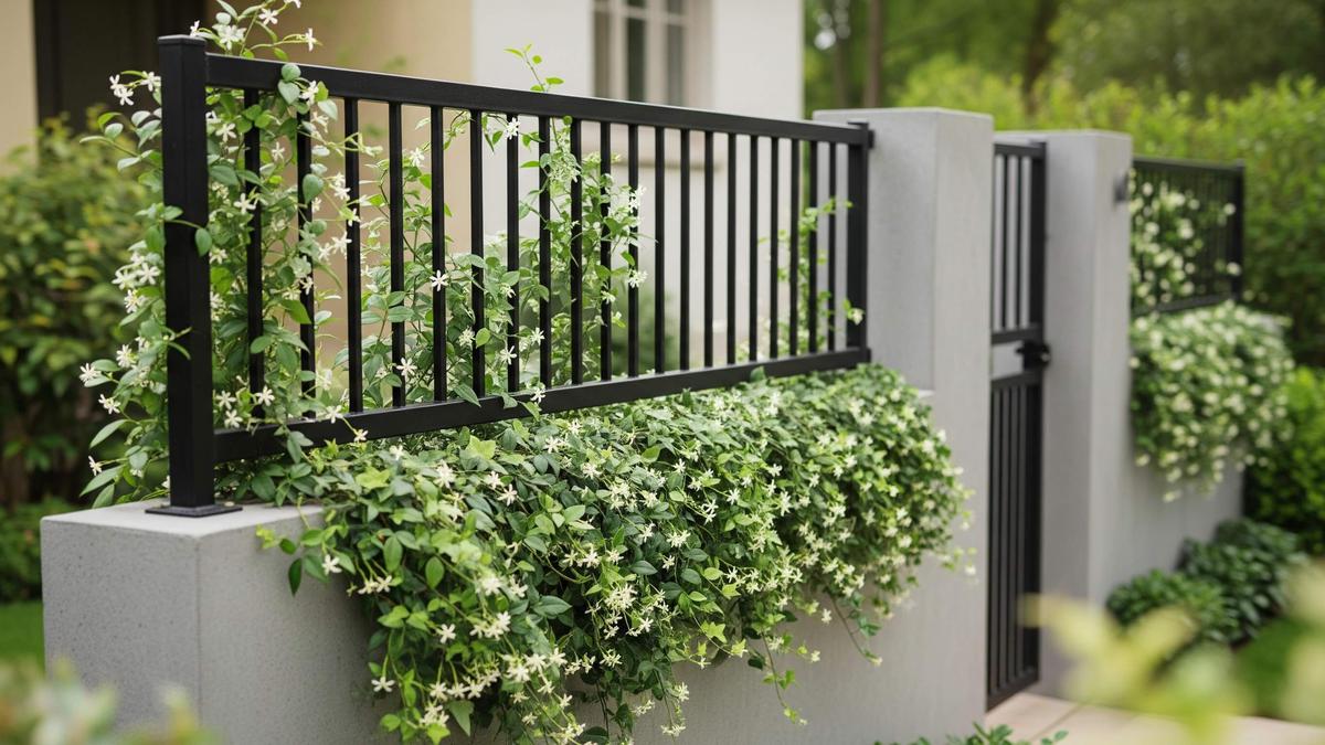 7 Model Pagar Rumah Kombinasi Tembok Rendah dan Pagar Besi Geser, Elegan, Fungsional, dan Modern