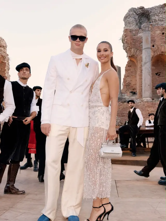 Bak Pengantin, Erling Haaland dan Kekasihnya Tampil Serasi di Dolce & Gabbana Alta Sartoria
