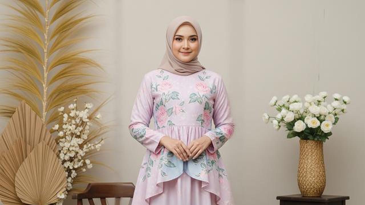 8 Model Gamis Batik Motif Bunga Pastel, Cocok Jadi Tren Busana Muslimah di 2026