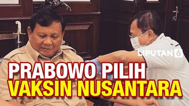 Melalui akun Instagramnya, Menteri Pertahanan Indonesia Prabowo membagikan momen ketika dirinya menerima suntik vaksin nusantara dari Dokter Terawan.