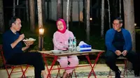 Ibu Negara, Iriana Joko Widodo, memakai hoodie dan jogger pants keluaran Bali United Store saat mendampingi Presiden Jokowi di pusat pembangunan Ibu Kota Negara (IKN) Nusantara, Kalimantan Timur, Kamis (23/2/2023) malam WITA. (Instagram)