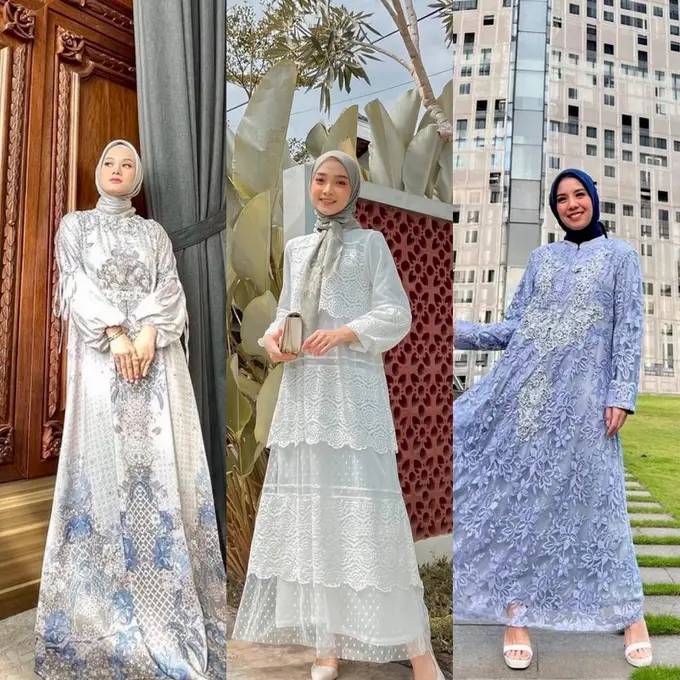 10 Ide Model Baju Gamis Lebaran yang Kekinian ala Seleb, Dinda Hauw hingga Tya Ariestya