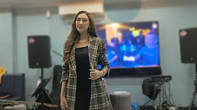 Icha Christy saat media gathering bersama wartawan di kawasan PIK, Jakarta Utara.