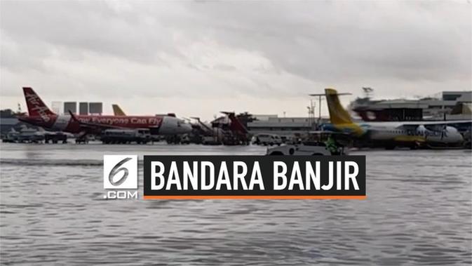 VIDEO: Badai Tropis Bailu Picu Banjir di Bandara Filipina