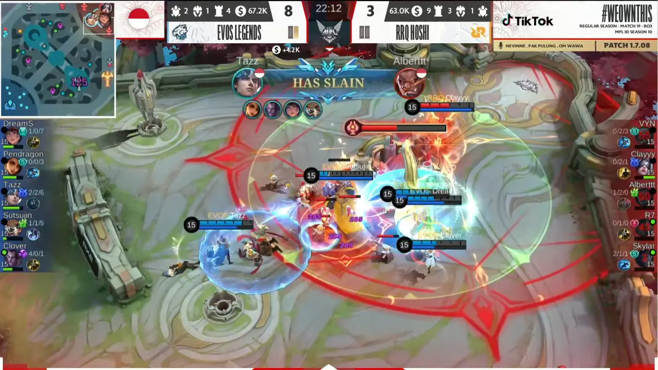 Hasil MPL ID S10 27 Agustus 2022: Evos Legends vs RRQ Hoshi
