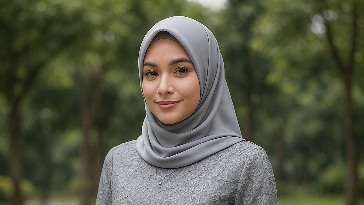 7 Model Gamis Brokat Warna Abu-Abu Kombinasi Terbaru, Simpel dan Elegan