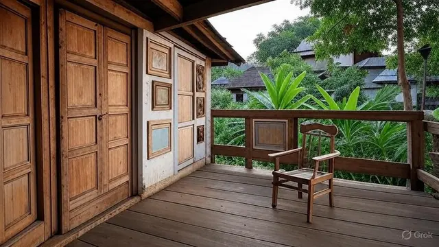 Tips Membuat Teras Sederhana di Kampung/Ilustrasi Gambar Oleh AI