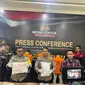 Polda Gorontalo saat menggelar konferensi pers terkait kasus narkoba lintas Provinsi (Arfandi Ibrahim/Liputan6.com)