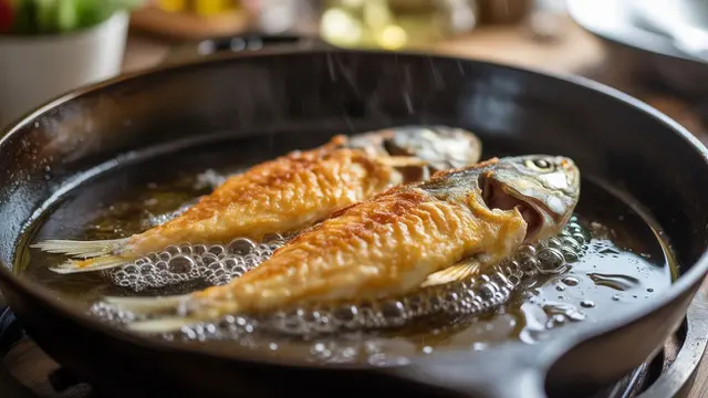 berapa lama menggoreng ikan