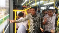 Gubernur DKI Jakarta Djarot Saiful Hidayat, meresmikan koridor 13 Transjakarta. (Liputan6.com/Delvira Chaerani Hutabarat)