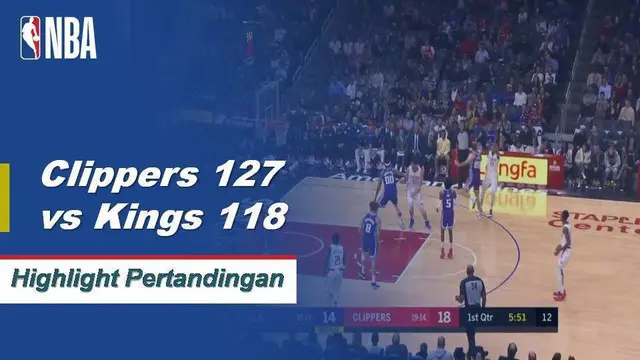 Cuplikan Hasil Pertandingan NBA Clippers 127 vs Kings 118