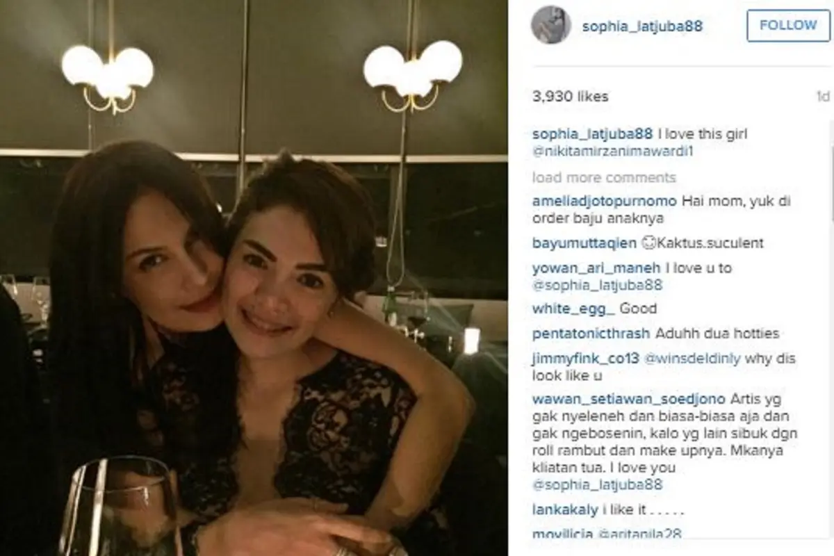 Sophia Latjuba dan Nikita Mirzani