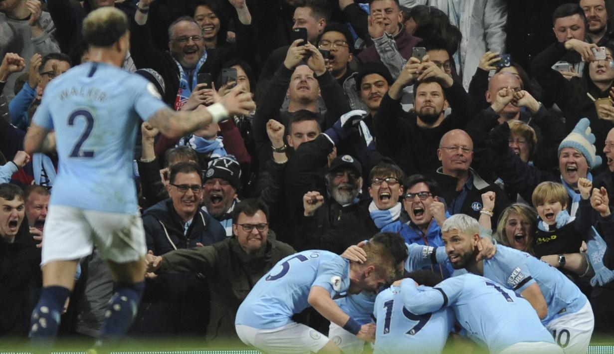 Foto Tekuk Leicester Manchester City Perbesar Peluang Juara Premier League Inggris Bola Com