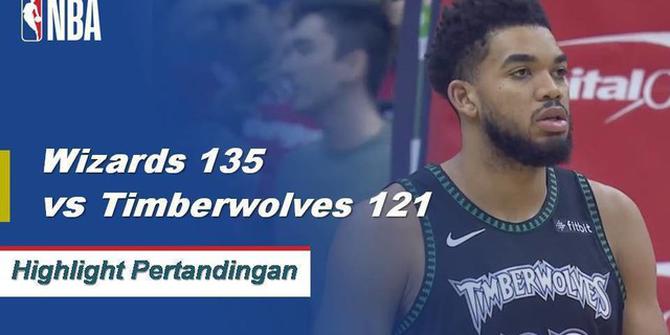 Cuplikan Pertandingan : Wizards 135 vs Timberwolves 121