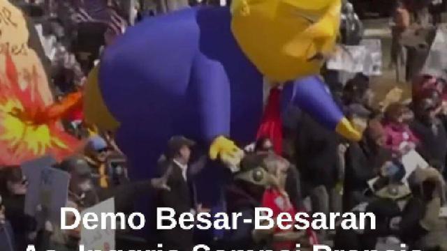 Ribuan warga New York dan Washington DC, Amerika Serikat memprotes kebijakan Presiden Amerika Serikat Donald Trump. Mereka menamakan aksinya 'No Kings', yang dilakukan pada Sabtu (28/3). Dalam aksinya, mereka lantang meneriakkan no kings!, bahkan berteriak mengusir Donald Trump. Tak hanya di Amer...