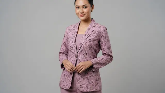 Blazer Batik Single Breasted