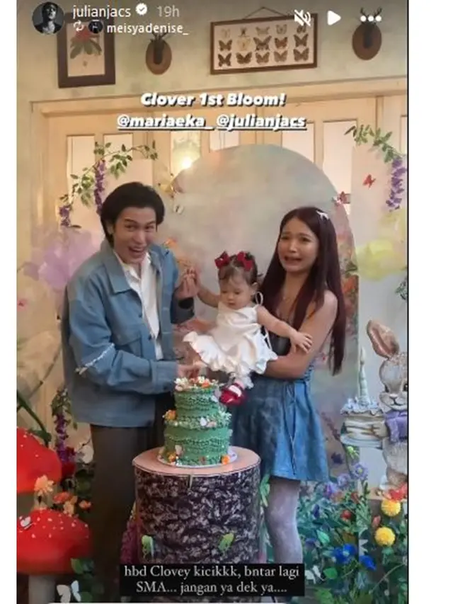 6 Potret Ultah Pertama Anak Julian Jacob dan Mirriam Eka, Dekorasi Dibuat Sendiri