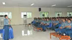 Citizen6, Jakarta: Aslog Panglima Kolinlamil Kolonel Laut (T) Riyadi Syahardani memberikan ceramah Binpers tentang penghematan listrik, air dan BBM di Gedung Laut Natuna, Mako Kolinlamil, Tanjung Priok, Jakarta. (Pengirim: Dispenkolinlamil).