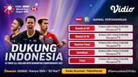Live streaming All England 2021 dapat disaksikan melalui platform Vidio. (Dok. Vidio)